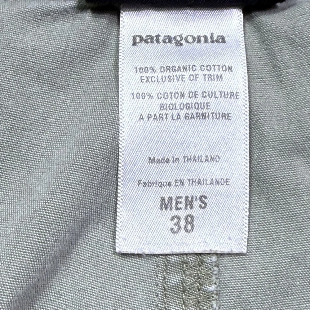 Patagonia Organic Cotton Cargo Shorts Mens 38 Sage Green Outdoor Hiking Gorpcore